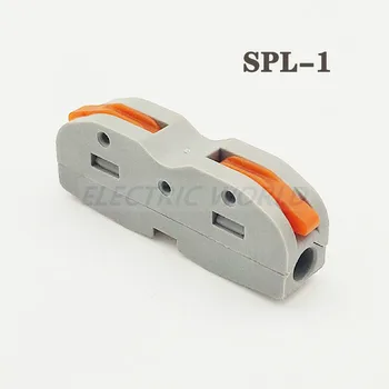 1pcs SPL-1 mini rápida de los Conectores de los cables de potencia rápidos conector del bloque terminal de conexión del cable de la palanca de conexión push en el conector del Cable de