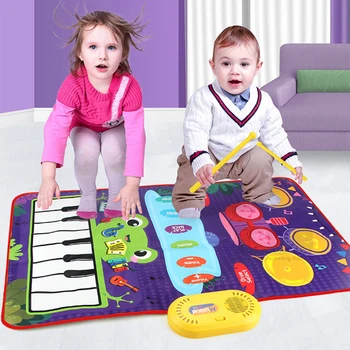 2 en 1, Juguetes Musicales, lo Mejor de los Regalos Multifunción de la Música Electrónica de Baile Estera de Múltiples Modos de Juego de Piano Esteras de No Deslizamiento para Niños Niñas