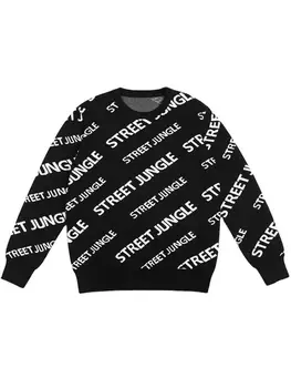 2023 de encargo del LOGOTIPO del OEM y del ODM de los hombres suéter de Jacquard de los géneros de punto jersey de invierno de cuello redondo de algodón de punto diseñador personalizado suéter de punto