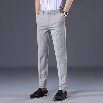 2023 Otoño de los Hombres Pantalones Pantalones de Alta gama Recta Floja Drapeado Casual Traje de Pantalones de los Hombres coreanos de los Hombres Ropa de Diseñador