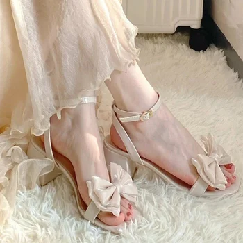 2023 Zapatos de Moda para las Mujeres de Tobillo-wrap de las Mujeres Sandalias de Fiesta de Verano Sandalias de las Señoras de la Mariposa nudo de la Correa de la Hebilla de Zapatos de Mujer