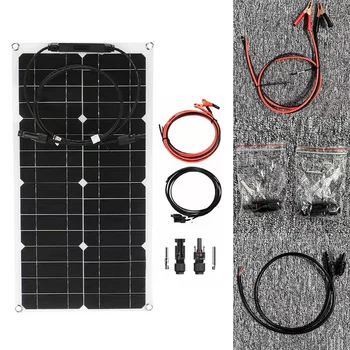 25w 25W Flexible Panel Solar Kit de 5V Cargador de Batería Para RV, Barco de Teléfono Móvil de los Buques de Automóviles, Motocicletas Ventiladores Eléctricos
