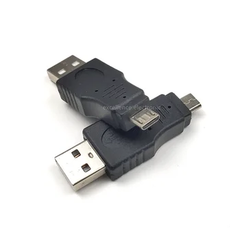 2Pcs USB 2.0 a Macho a Micro USB de 5 Pines conector Macho CONECTOR del Adaptador de