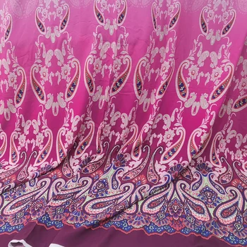 50 cm*140 cm Colocado Rosa Floral 100% Viscosa Tejido De DIY Costura Vestido de Verano de la Hoja de Cama de Rayón de Retazos de Tela Suave