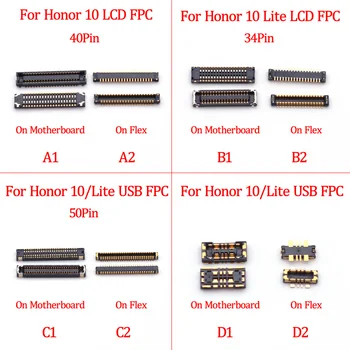 5Pcs 34 40pin Pantalla LCD de FPC Conector Para el Huawei Honor 10/Lite/Vista 10Lite de la Batería Cargador USB Puerto de Carga En la Junta