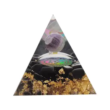60mm de la piedra preciosa de la Pirámide de Cristal Natural de Sanar la Meditación Decoración