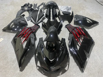 Carenado moto Kit cabe ZX-14R 12 13 14 15 16 año -14R ZZR1400 2021 2022 2023 Carenado Negro Rojo de la motocicleta de la guardia