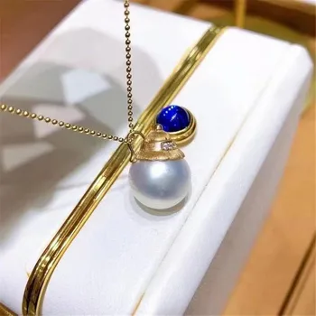 DIY perlas accesorios S925 plata esterlina colgante de vacío titular de la K de oro corrector colgante de collar para las mujeres con 9-11mm de perlas