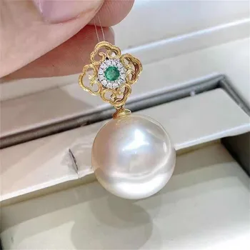 DIY Perlas Pequeños Accesorios S925 Plata Esterlina Colgante de Vacío Titular de la K de Oro Colgante de Jade con 8-12mm Perlas