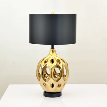 Dormitorio mesita de noche, lámpara de la personalidad creativa, moderna, sencilla mesa de la sala de la lámpara, American lámpara de mesa, lámpara de mesa de cerámica