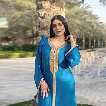 Eid Ramadán Mubarak Abayas Para Las Mujeres Abaya Dubai Musulmana Con Hiyab Vestido Jalabiya Caftán Marocain Turco Vestido De Noche Islam Ropa