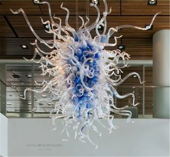 El Arte Decorativo De Cristal De Diseño Moderno Blanco Transparente Soplado A Mano Araña De Luces Nórdicas Lámpara Colgante
