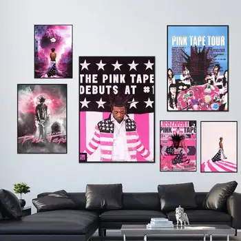 El rapero Lil Uzi Vert Cinta Rosa CARTEL de la Imagen se Imprime la Moda de la Pared de la Lona de Arte de la Decoración de la Cocina