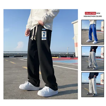 Harajuku Fashion Suelto Recta Deportivos De Los Hombres De Hip Hop Casual Pantalones De Jogging De Alta Calidad De La Primavera De Otoño De La Ropa De Los Pantalones De La Marca