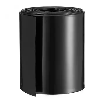 Keszoox Batería Envoltura de PVC Tubería del Encogimiento del Calor de 65mm Ancho Plano de AA fuentes de Alimentación de 5 Metros de largo Negro