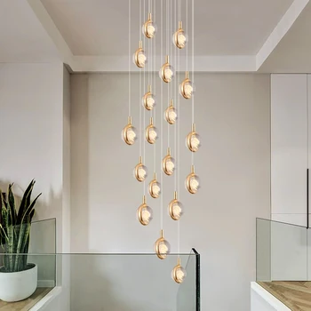 La decoración del hogar moderno luces led colgante lámparas de luz para la sala de estar de iluminación de interiores de cristal