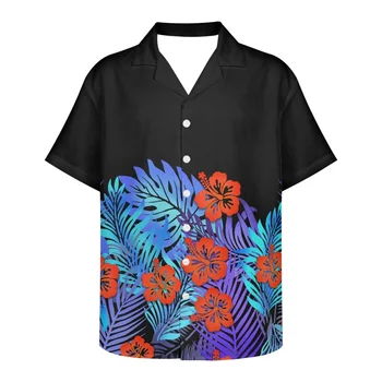 La polinesia Verano 2023 Nuevo Diseño de la Ropa de Hawai, Samoa Suelta los Hombres de la Moda Camisas de Manga Corta Nuevo Diseño de Cuello en V de los Hombres de Camisetas de