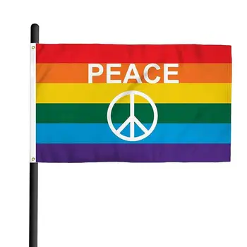 LGBT Bandera 3x5ft Lesbiana Gay Bisexual Transgénero Orgullo Banderas Y Pancartas Bandera del arco iris
