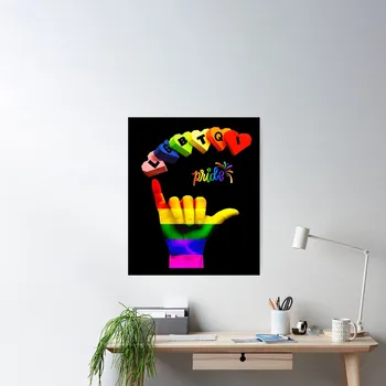 LGBTQ Mes del Orgullo 2023 Cartel de Decoración Moderno de la Pared de Impresión Sala Vintage de la Casa de Arte de la Decoración Mural Divertido Pintura Sin Marco