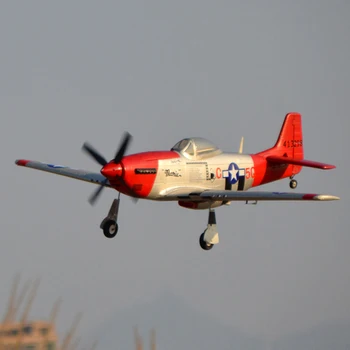 LX/Laxiang/Cielo de Vuelo Hobby P51 Mustang Rojo RC Hélice Warbird KIT de Avión