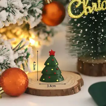 Mini Resina Decoración de Navidad Micro Paisaje de Santa Claus, muñeco de Nieve Adorno del Árbol de BRICOLAJE Jardín en Miniatura de una Estatuilla de Decoración para el Hogar