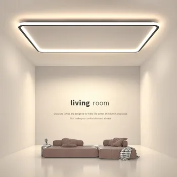 Moderno Simple Led Lámpara de Techo De Salón Dormitorio, Estudio, Cocina Ultra-delgada de Luces Interiores Regulables Luminaria de la Decoración del Hogar