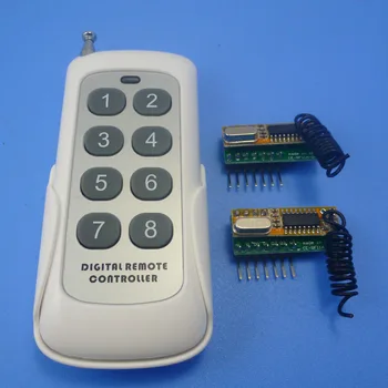 RF11A04*2+TB422*1 de 8 canales de RF Fijo Código Controlado de 8 Botones PT2262 Codificador Transmisor Para UNO de Entrada Inalámbricos del Sistema de Alarma