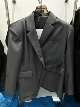 TD9017 los Hombres de la Moda Abrigos y Chaquetas de 2023 Pista Semi-pura de malla jacquard nuevo Chino cordones de verano suelto traje