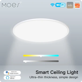 Tuya WIFI Lámpara de Techo de Dimmer Smart Spot de Luz LED de 25W RGB de Música Ritmo de la Luz de la Habitación del Dormitorio de Control de Voz de Alexa principal de Google