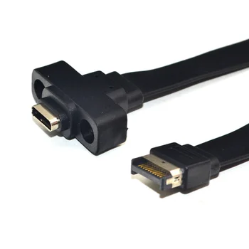 USB 3.1 Panel Frontal Tipo E Macho A USB Tipo C C Cable de Expansión de la Placa base del pc Conector de Cable con un enchufe de Línea de 30Cm